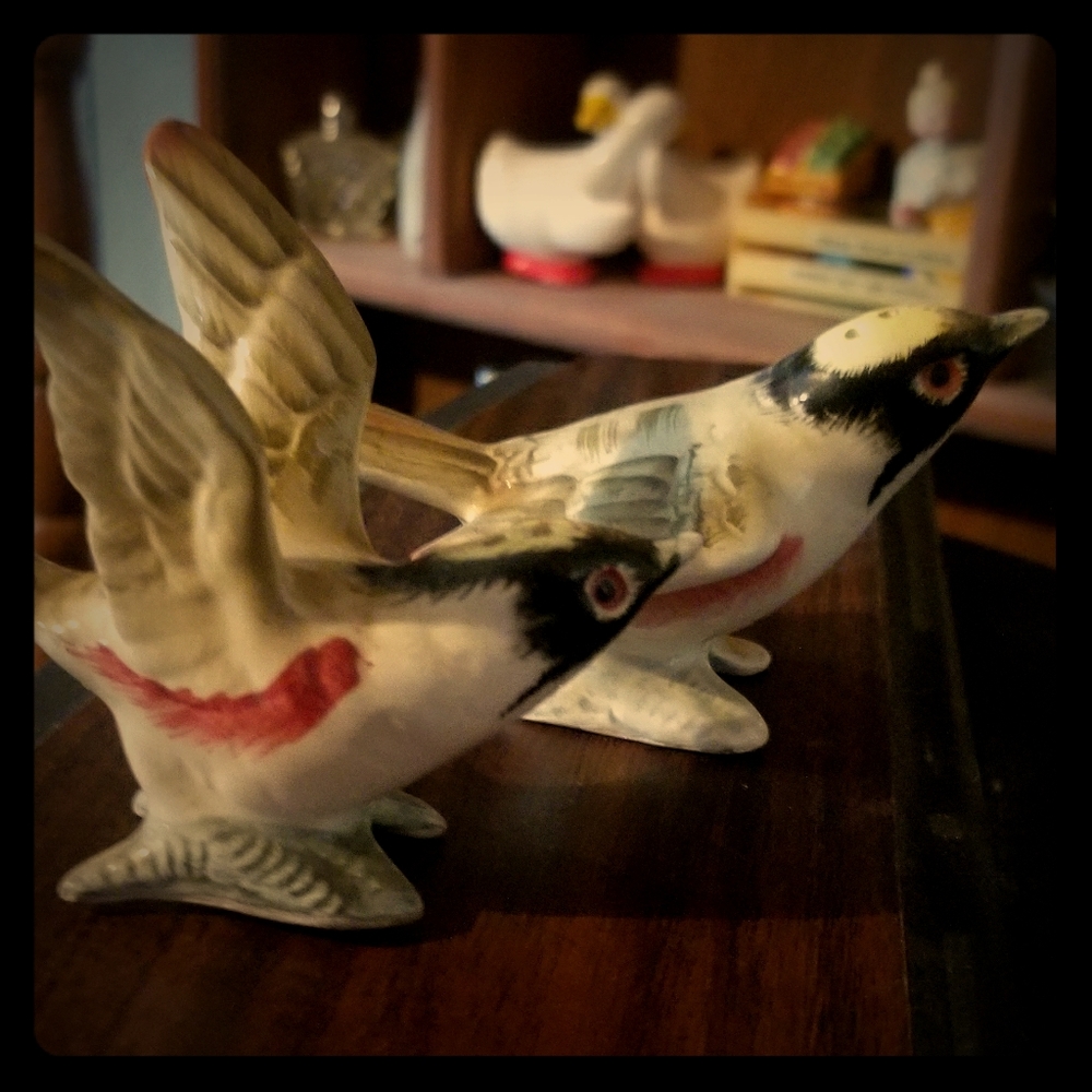 vintage bird salt and pepper shakers